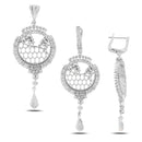 Turkish Handmade Lux Jewelry 925 Sterling Silver Ladies Womans Set 455