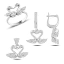 Turkish Handmade Lux Jewelry 925 Sterling Silver Ladies Womans Set 423