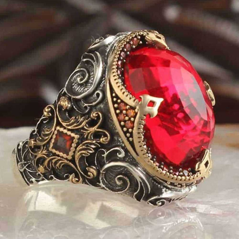 Ruby Solitaire Radiance Finger Ring