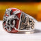 925 Sterling Silver Freedom Eagle Style Agate Aqeeq Stone Mens Ring silverbazaaristanbul 