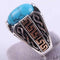 925 Sterling Silver Handsome Turquoise Stone Mens Ring silverbazaaristanbul 