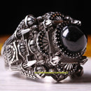 925 Sterling Silver Islamic Mosque Black Onyx Stone Mens Ring silverbazaaristanbul 