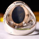 925 Sterling Silver Natural Blue Tigers Eye Stone Mens Ring silverbazaaristanbul 