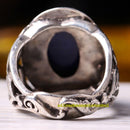 925 Sterling Silver Natural Lapis Stone Luxury Mens Ring silverbazaaristanbul 