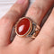 925 Sterling Silver Ottaman Agate Aqeeq Stone Mens Ring silverbazaaristanbul 