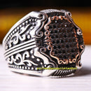 925 Sterling Silver Popular Black Zircon Onyx Stone Mens Ring silverbazaaristanbul 