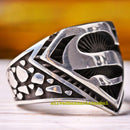 925 Sterling Silver Superman Design Luxury No Stone Mens Ring silverbazaaristanbul 