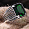 925 Sterling Silver Very Popular Emerald Stone Mens Ring silverbazaaristanbul 