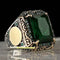 Angular Emerald Nice Handmade 925 Sterling Silver Original Mens Ring silverbazaaristanbul 