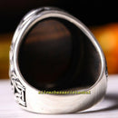 Big Heavy Natural Brown Tigers Eye Stone 925 Sterling Silver Mens Ring silverbazaaristanbul 