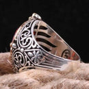 Claw Amber Stone 925 Sterling Silver Ring for Men silverbazaaristanbul 