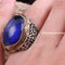 Dark Blue Sapphire 925 Sterling Silver Handmade Ring for Men silverbazaaristanbul 