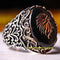 Eagle Design 925 Sterling Silver Natural Onyx Stone Mens Ring silverbazaaristanbul 