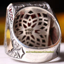 Elegant Ruby and Citrine Stone 925 Sterling Silver Mens Ring silverbazaaristanbul 