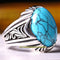 Fantastic Handmade Blue Turquoise 925 Sterling Silver Mens Ring silverbazaaristanbul 
