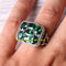 Flashy Multi Emerald Stones 925 Sterling Silver Mens Ring silverbazaaristanbul 