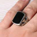 Fresh 925 Sterling Silver Black Onyx Stone Mens Ring silverbazaaristanbul 