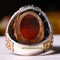 Fresh Yemen Agate Aqeeq and Citrine 925 Sterling Silver Mens Ring silverbazaaristanbul 