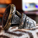 Hand Engraved Customizable Name 925 Sterling Silver Mens Ring silverbazaaristanbul 