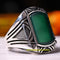 Handmade 925 Sterling Silver Custom Emerald Stone Green Mens Ring silverbazaaristanbul 