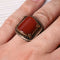 Handmade 925 Sterling Silver Four Corners Agate Aqeeq Stone Mens Ring silverbazaaristanbul 