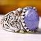 Handmade 925 Sterling Silver Natural Agate Stone New Mens Ring silverbazaaristanbul 