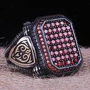 Copy of 925 Sterling Eagle Sapphire and Onyx Stone Mens Ring silverbazaaristanbul 