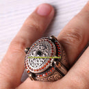 Handmade Islamic 925 Sterling Silver Mosque Design Mens Ring silverbazaaristanbul 