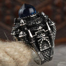 copy of 925 Sterling Eagle Sapphire and Onyx Stone Mens Ring silverbazaaristanbul 