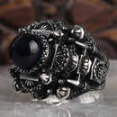 copy of 925 Sterling Eagle Sapphire and Onyx Stone Mens Ring silverbazaaristanbul 