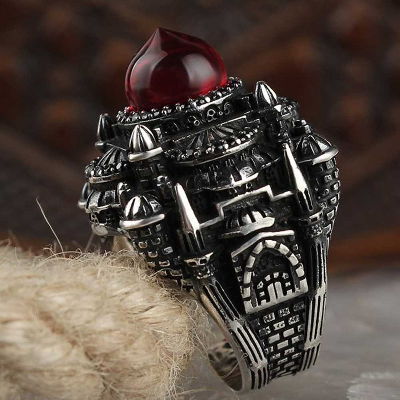 copy of 925 Sterling Eagle Sapphire and Onyx Stone Mens Ring silverbazaaristanbul 