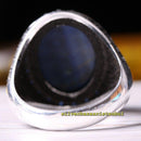 Labradorite and Sapphire Stone 925 Sterling Silver Mens Ring silverbazaaristanbul 