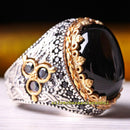 Mens Ring 925 Sterling Silver Turkish Jewelry Black Onyx Stone silverbazaaristanbul 