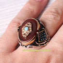 Copy of 925 Sterling Eagle Sapphire and Onyx Stone Mens Ring silverbazaaristanbul 