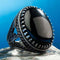 Ottoman 925 Sterling Silver Deep Onyx Stone Mens Ring silverbazaaristanbul 