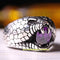 Roaring Lion Handmade Amethyst Stone 925 Sterling Silver Mens Ring silverbazaaristanbul 