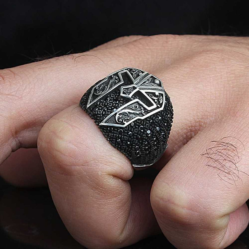 copy of 925 Sterling Eagle Sapphire and Onyx Stone Mens Ring silverbazaaristanbul 