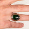 Stylish Emerald Stone 925 Sterling Silver Handmade Mens Ring silverbazaaristanbul 