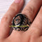 Sword and Eagle Black Onyx Stone 925 Sterling Silver Mens Ring silverbazaaristanbul 