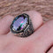 Sword Style Mystic Topaz Handmade 925 Sterling Silver Mens Ring silverbazaaristanbul 