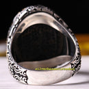 Turkish 925 Sterling Silver Heavy Blue Sapphire Stone Mens Ring silverbazaaristanbul 