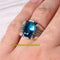 Turkish 925 Sterling Silver Sweet Aquamarine Stone Mens Ring silverbazaaristanbul 