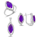 Turkish Handmade Lux Jewelry 925 Sterling Silver Ladies Womans Set 362 silverbazaaristanbul 