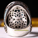 Turkish Jewelry 925 Sterling Heavy Big Aquamarine Stone Mens Ring silverbazaaristanbul 