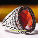 Copy of 925 Sterling Eagle Sapphire and Onyx Stone Mens Ring silverbazaaristanbul 