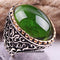 Water Green Emerald 925 Sterling Silver Handmade Ring for Men silverbazaaristanbul 